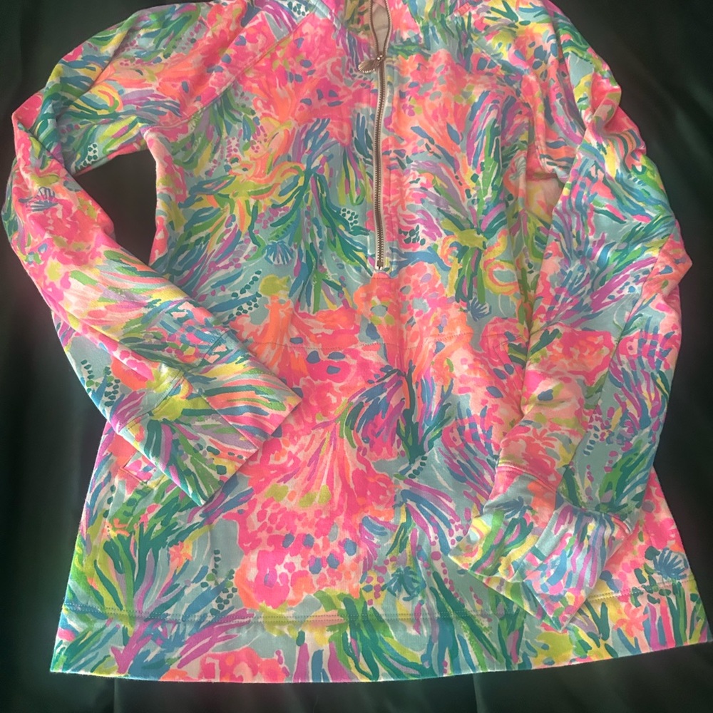 Lilly Pulitzer Multicolor Floral Zip Pullover